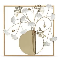 Roth Wall Decor, Gold & White - 50x50x4 Cm