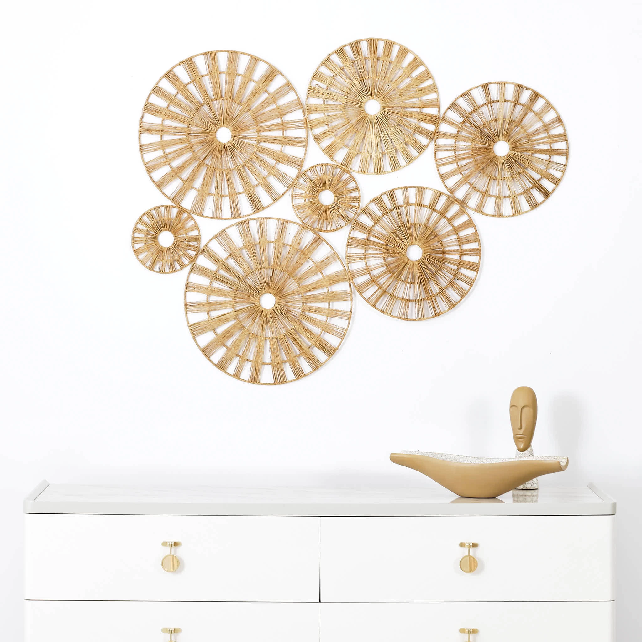 Mowhak Set Of 7 Wall Decor, Natural 1 Mowhak Set Of 7 Wall Decor, Natural