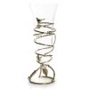 Birdie Flower Vase, Gold & Clear