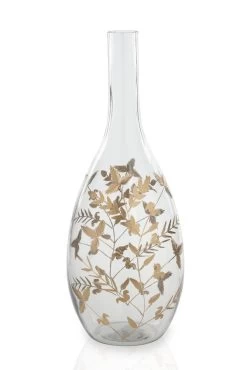 Carolina Golden Glass Vase, Medium