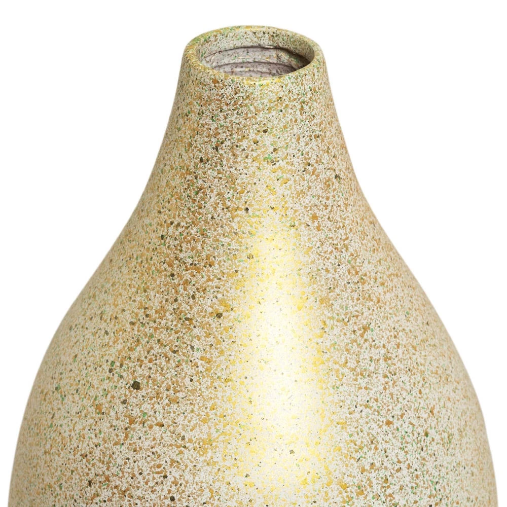 Thea Vase, White & Gold - 20x40 Cm 2 Thea Vase, White & Gold - 20x40 Cm - Image 2