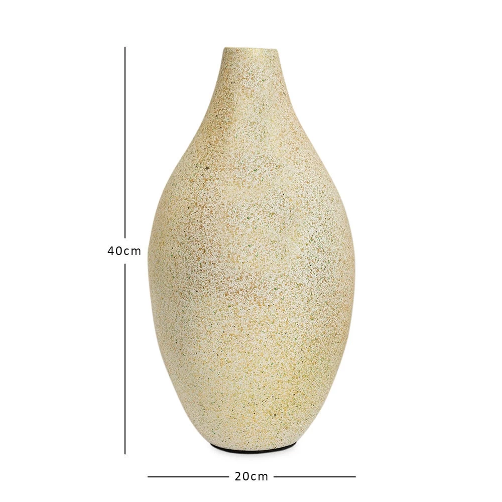Thea Vase, White & Gold - 20x40 Cm 3 Thea Vase, White & Gold - 20x40 Cm - Image 3