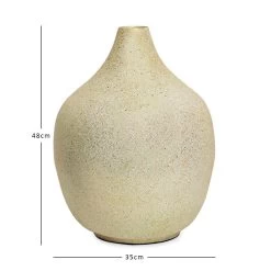 Thea Round Vase, White & Gold - 35x48 Cm -decoration 5110400200520 3