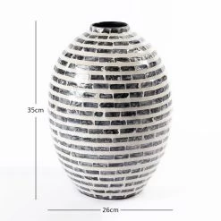 Usaf Vase, White & Grey - 26x35 Cm -decoration 5110400200575 4