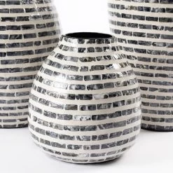 Usaf Vase, White & Grey - 22x33 Cm