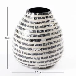 Usaf Vase, White & Grey - 22x33 Cm -decoration 5110400200582 4
