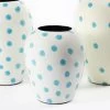 Jolly Vase, White & Blue - 20x23 Cm