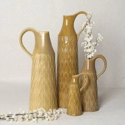 Alvar Stoneware Jug, Ochre – 48 Cms 6 Alvar Stoneware Jug, Ochre – 48 Cms -decoration 5110400301531 3