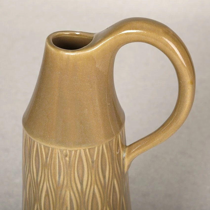 Alvar Stoneware Jug, Ochre – 32.5 Cms 2 Alvar Stoneware Jug, Ochre – 32.5 Cms - Image 2