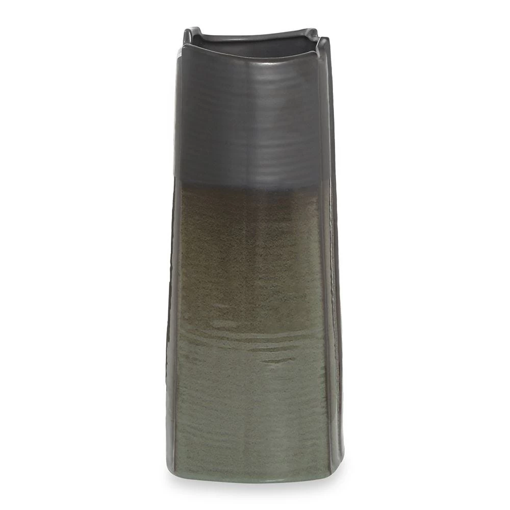 Irises Flower Vase, Black & Sage Green - 16x37.5 Cms 1 Irises Flower Vase, Black & Sage Green - 16x37.5 Cms