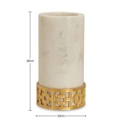 Nero Small Flower Vase, White & Gold - 10x20 Cm -decoration 5110400301951 3