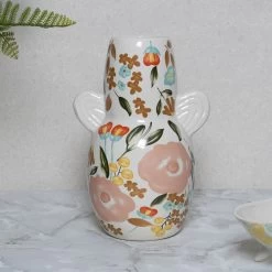 Ubra Ceramic Vase, Multicolour - 23.5x19x35 Cm