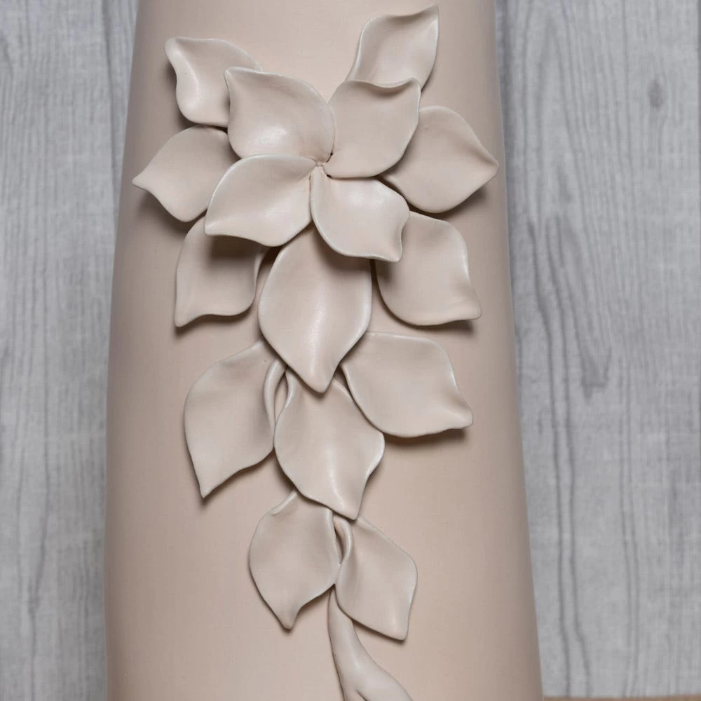 Drop Ceramic Vase, Cream - 18x15x36 Cm 2 Drop Ceramic Vase, Cream - 18x15x36 Cm - Image 2
