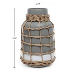 Misaki Ceramic Vase, Grey & White - 26 Cm 5 Misaki Ceramic Vase, Grey & White - 26 Cm -decoration 5110400302309 3