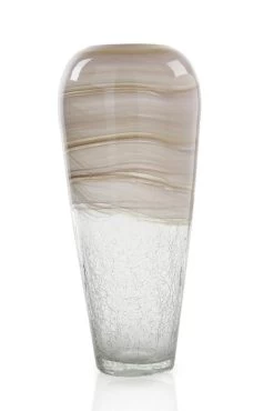 Pink Glass Vase - 18 X 18 X 42 Cms