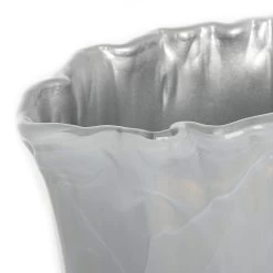 Ginevra Glass Vase, Silver & White – Large, 27x36 Cms -decoration 5110400400456 3