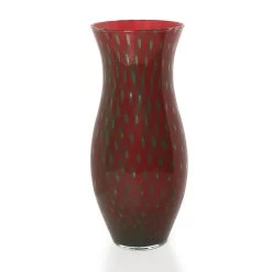Claudia Glass Vase, Red & Green – 17x40 Cms