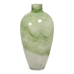 Biome Vase, Green - 19.5x38.5 Cm