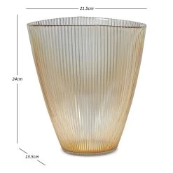 Tia Vase, Amber - 21.5x13x24 Cm 5 Tia Vase, Amber - 21.5x13x24 Cm -decoration 5110400401118 3