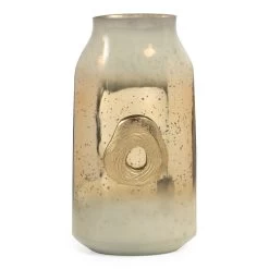 Dahab Flower Vase, Gold & Silver - 20x38 Cm