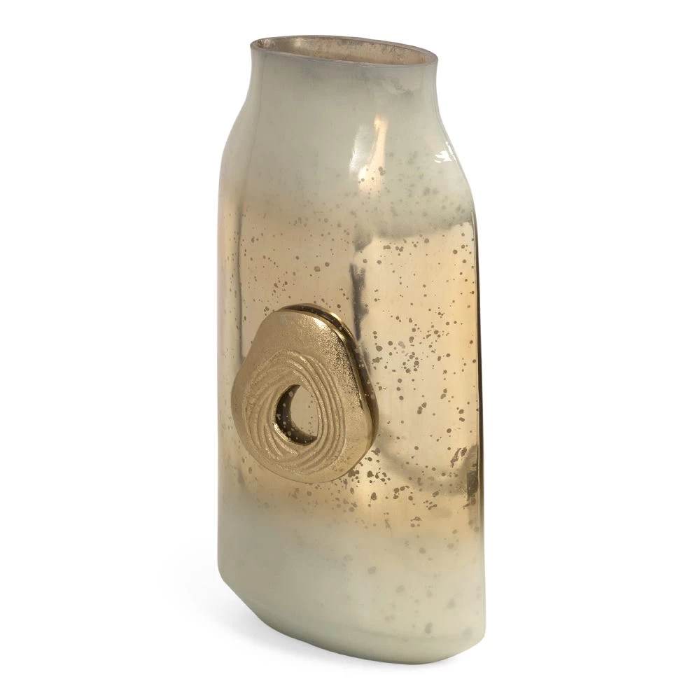 Dahab Flower Vase, Gold & Silver - 20x38 Cm 2 Dahab Flower Vase, Gold & Silver - 20x38 Cm - Image 2