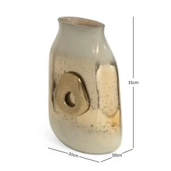 Dahab Flower Vase, Gold & Silver - 20x31 Cm -decoration 5110400401187 4