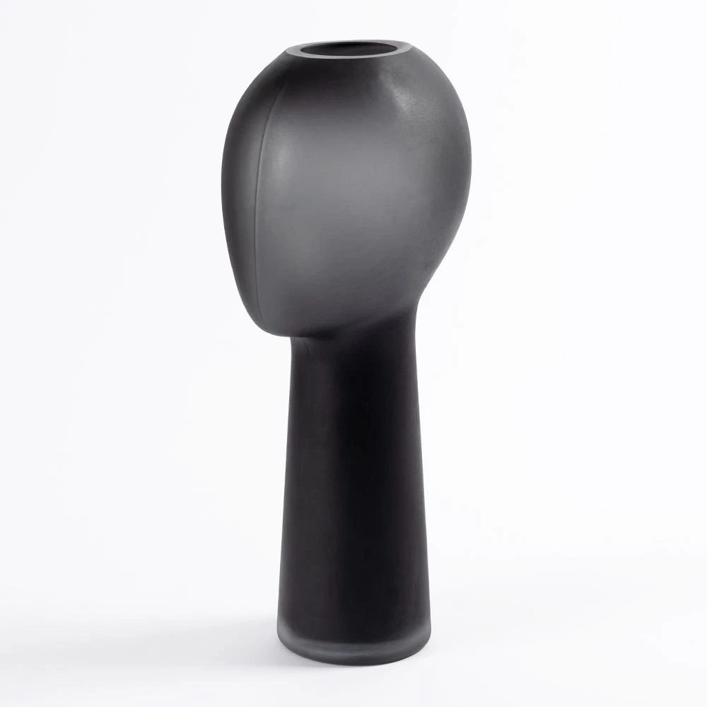 Mask Handmade Vase, Black - 18x40 Cm 1 Mask Handmade Vase, Black - 18x40 Cm
