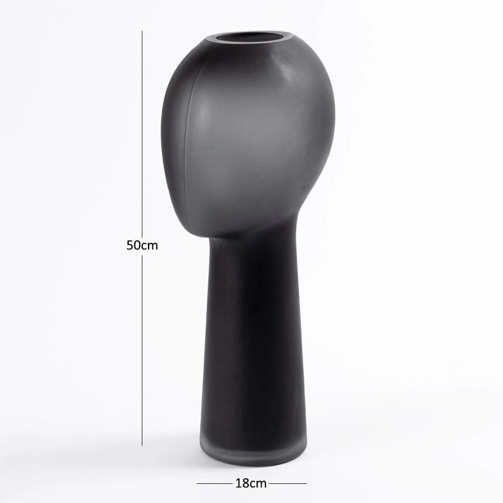 Mask Handmade Vase, Black - 18x40 Cm 4 Mask Handmade Vase, Black - 18x40 Cm - Image 4