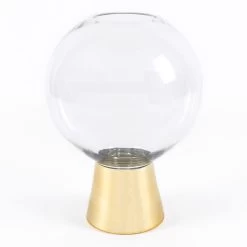 Prime Handmade Vase, Clear & Gold - 21x27.5 Cm