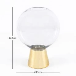 Prime Handmade Vase, Clear & Gold - 21x27.5 Cm -decoration 5110400401231 3 4