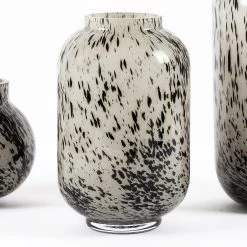 Whirl Handmade Vase, Grey & Black - 15.5x24.5 Cm