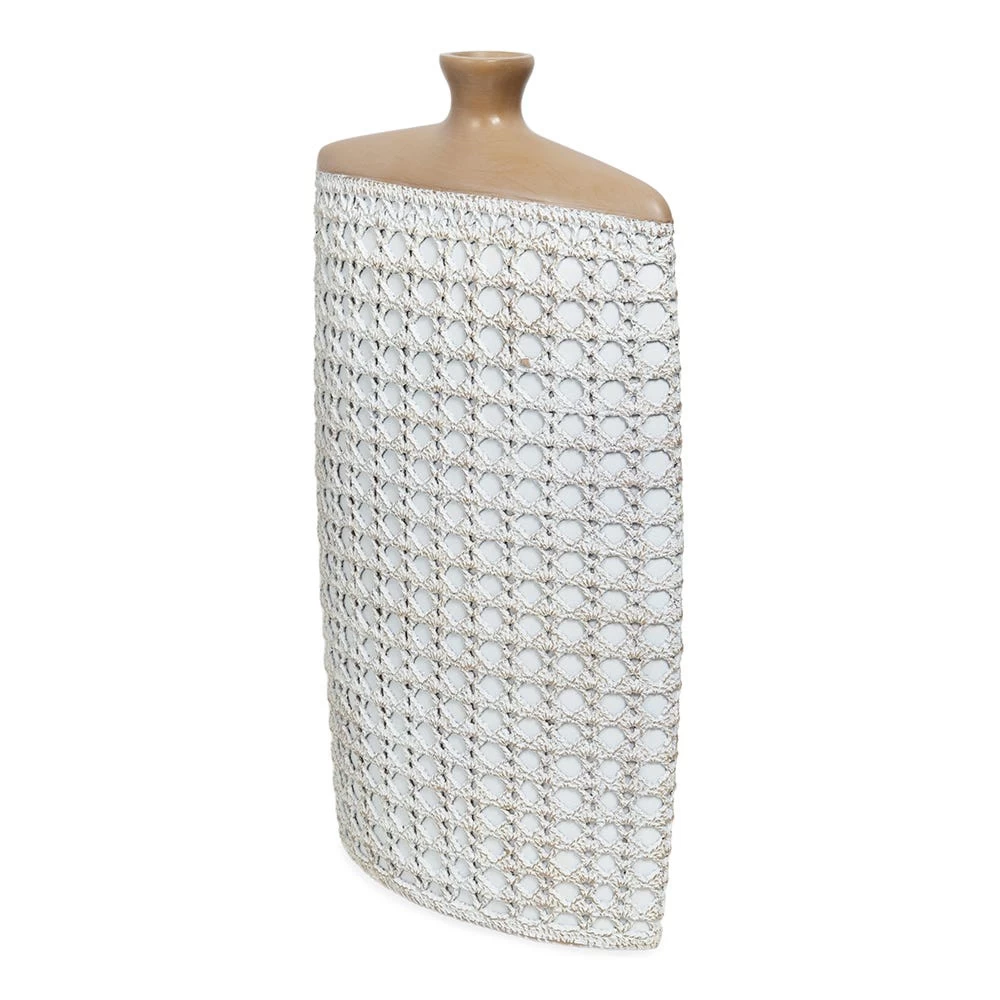 Matte Vase, White & Brown - 22x40.5 Cm 2 Matte Vase, White & Brown - 22x40.5 Cm - Image 2
