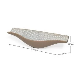 Matte Tray, White & Brown - 52x11.5 Cm -decoration 5110400500644 4