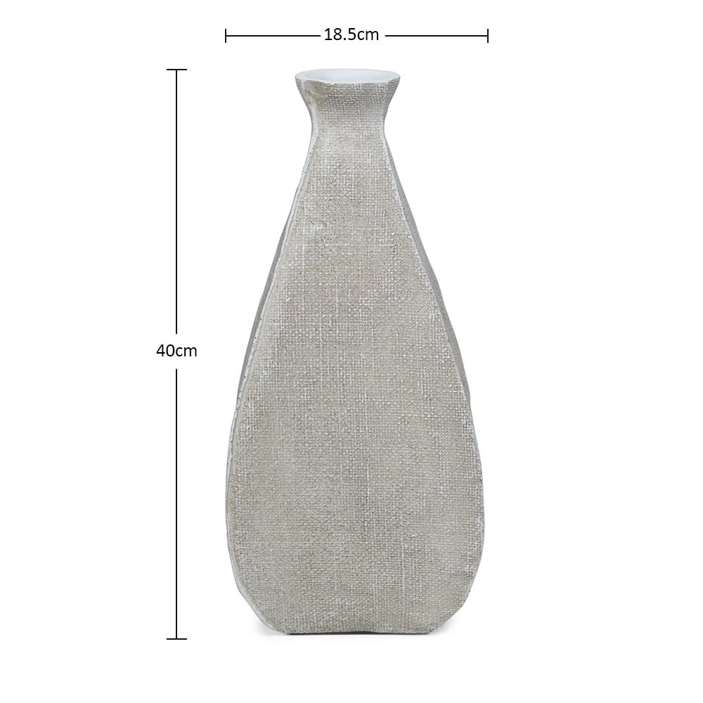 Zack Vase, Beige - 18.5x40 Cm 4 Zack Vase, Beige - 18.5x40 Cm - Image 4