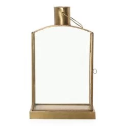Bidding Candle Holder Lantern, Brass - Small