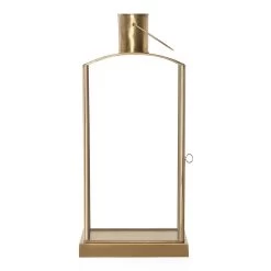 Bidding Candle Holder Lantern, Brass - Medium