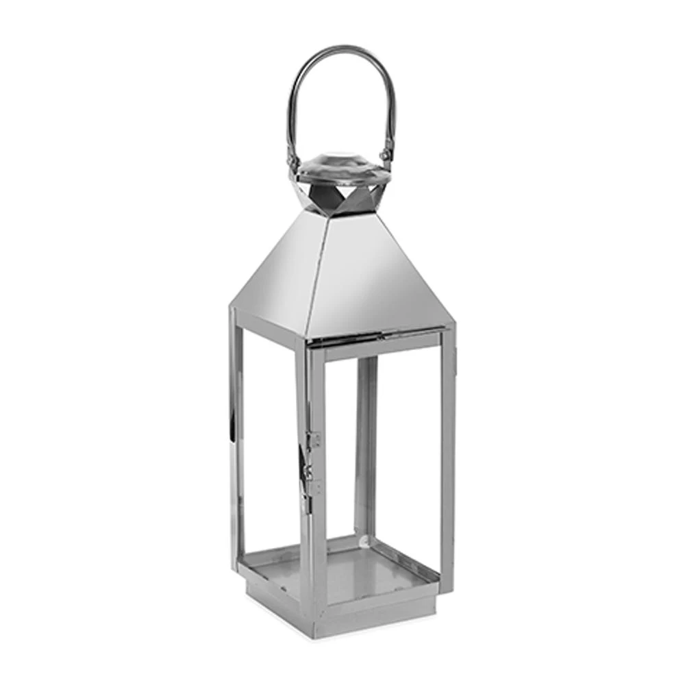 Luisa Lantern, Silver - 11x25 Cms 1 Luisa Lantern, Silver - 11x25 Cms