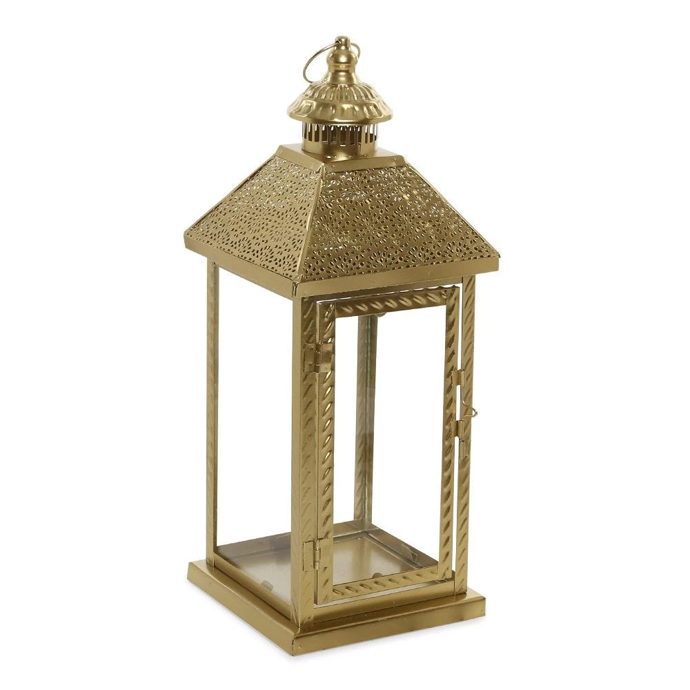Emallie Lantern, Gold – 14.5x36 Cms 1 Emallie Lantern, Gold – 14.5x36 Cms