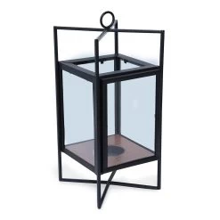 Tacoma Handcrafted Lantern, Black – 28 Cm