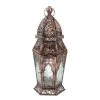 Zeina Metal Candle Lantern, Antique Copper – 40 Cms