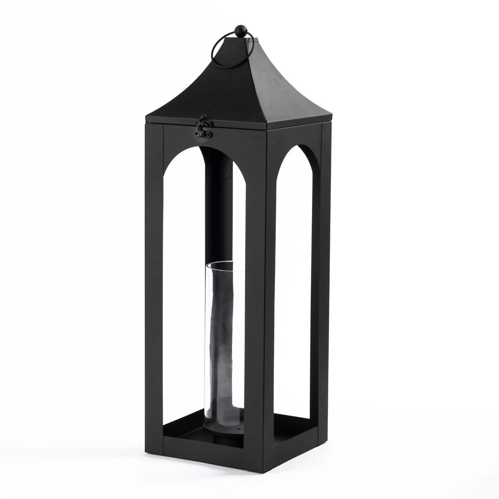 Ebony Lantern, Black - 21x20x64 Cm 2 Ebony Lantern, Black - 21x20x64 Cm - Image 2