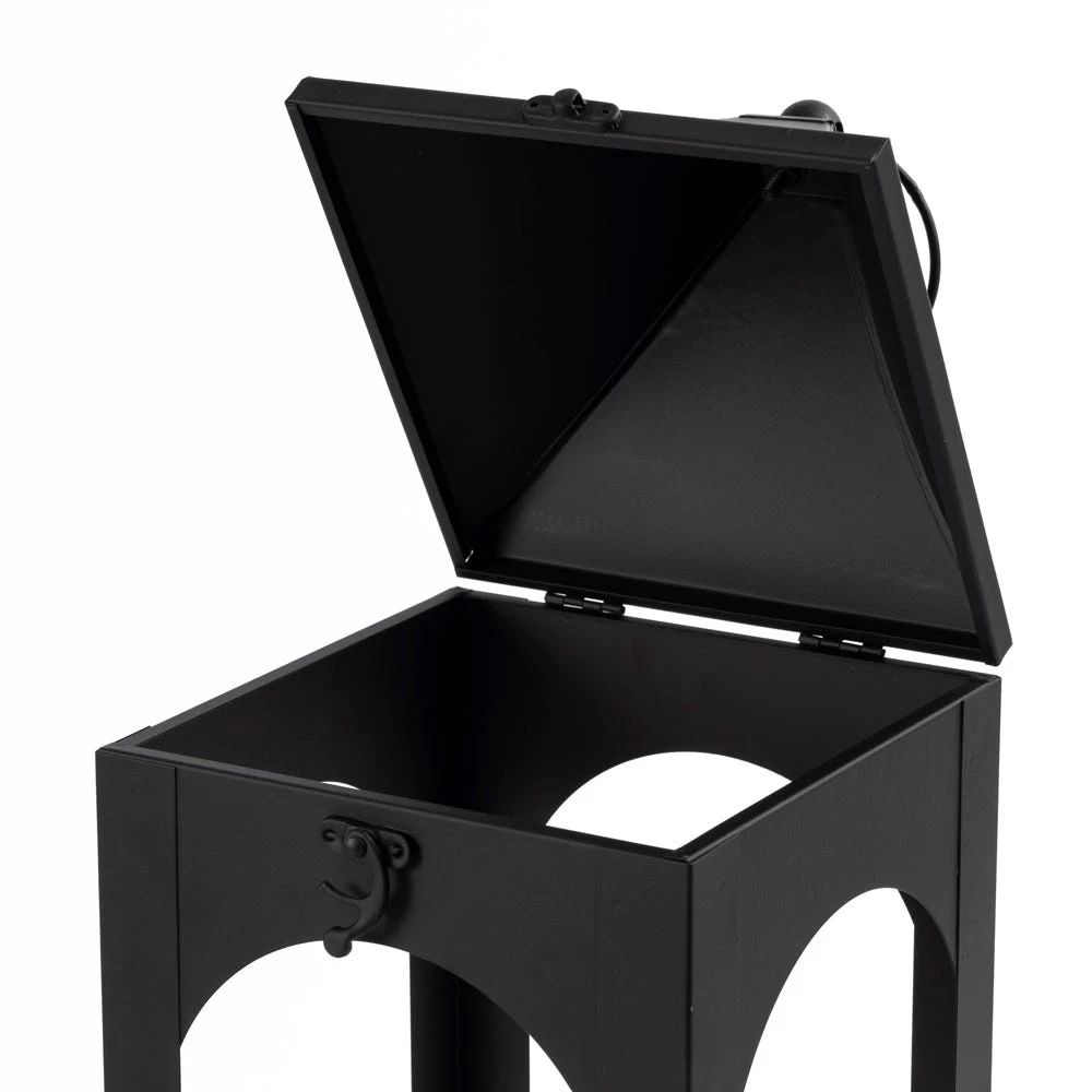 Ebony Lantern, Black - 21x20x64 Cm 4 Ebony Lantern, Black - 21x20x64 Cm - Image 4