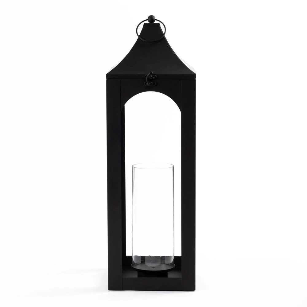 Ebony Lantern, Black - 26x25x72 Cm 3 Ebony Lantern, Black - 26x25x72 Cm - Image 3