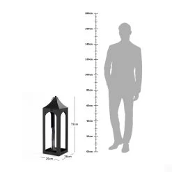 Ebony Lantern, Black - 26x25x72 Cm 9 Ebony Lantern, Black - 26x25x72 Cm -decoration 5110400902080 5