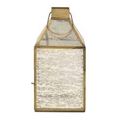 Rumi Lantern, Antique Gold - 16x16x41 Cm