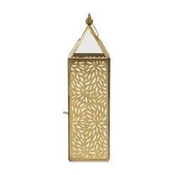 Aman Lantern, Gold - 10x10x37 Cm