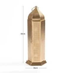Cirus Lantern, Gold - 16x16x43 Cm -decoration 5110400902165 4