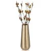 Aluminum Rim Pod Vase, Brushed Gold – Small