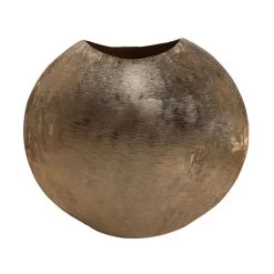 Talia Disc-Shaped Vase, Mink Gold – Small, 25 Cms