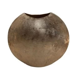 Talia Disc-Shaped Vase, Mink Gold – Small, 33 Cms
